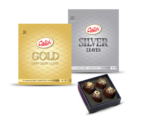Catch Gold & Silver Edible Leaves | DS Group